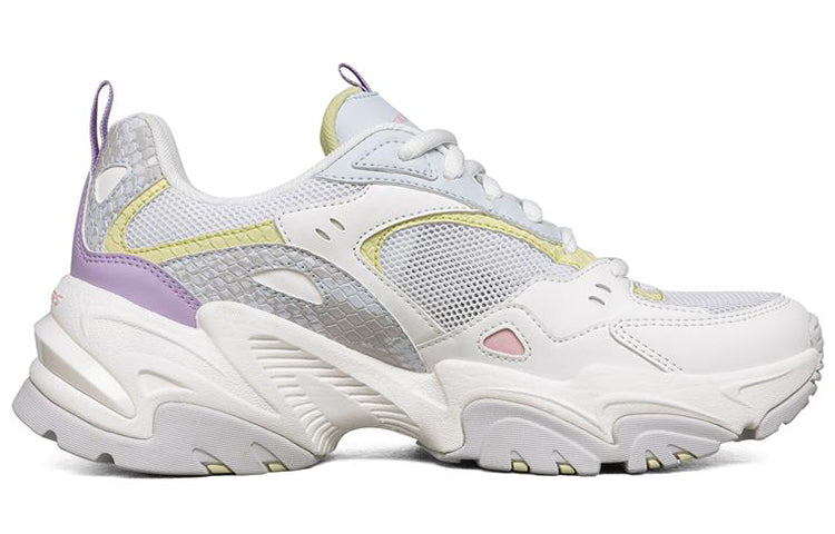 (WMNS) Skechers Stamina V2 low Running Shoes GS White/Purple 896004-WMLT