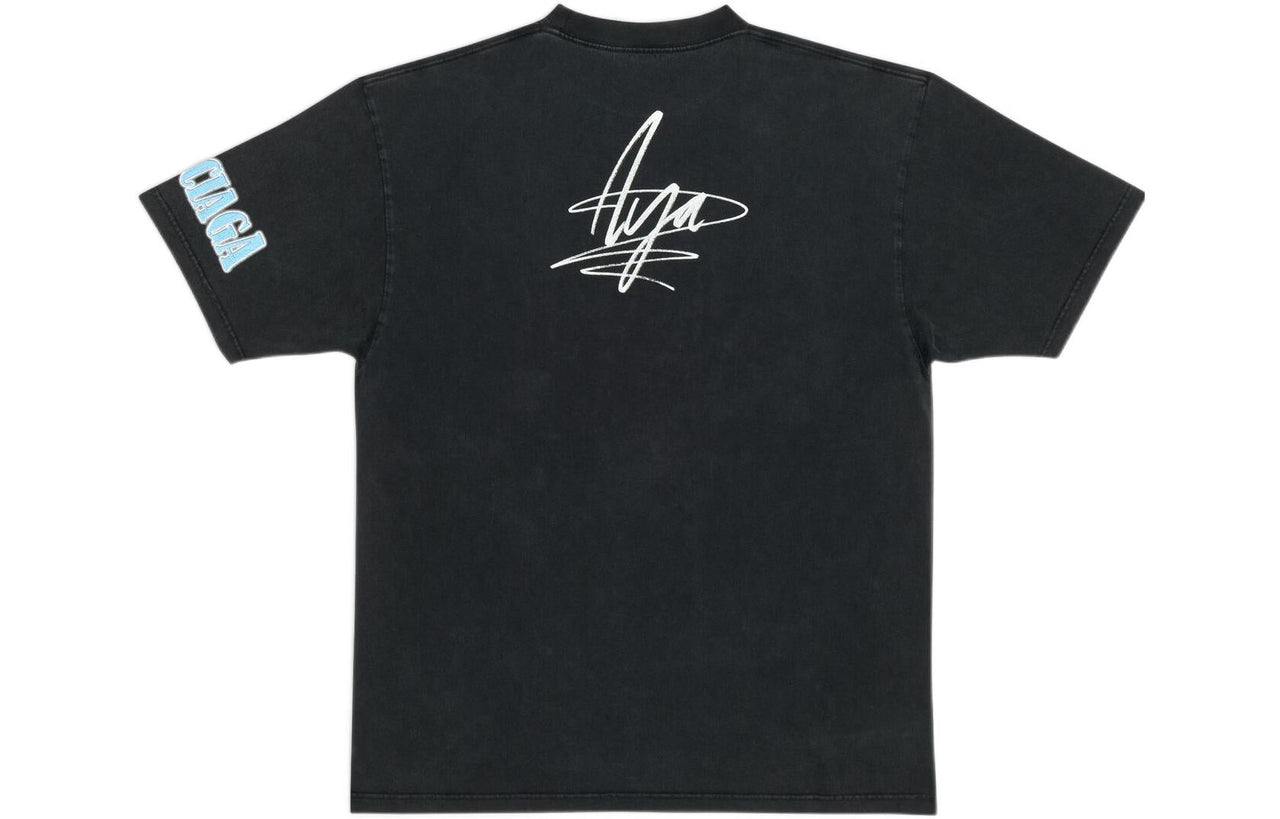 Balenciaga Music Aya Nakamura Merch T-shirt Large Fit 'Black' 641655TMV861055