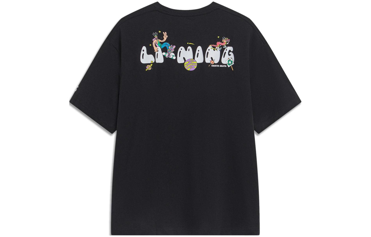 Li-Ning x Steven Harrington Graphic T-shirt 'Black' AHST093-3