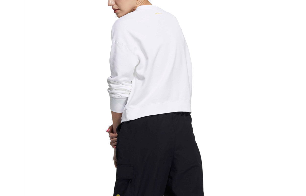 (WMNS) adidas NEO x SMILEY sweatshirt 'White' H45537