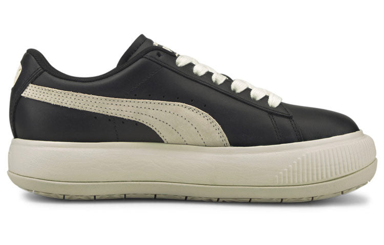 (WMNS) PUMA Suede Mayu BlackCasual Sneakers White 381042-02