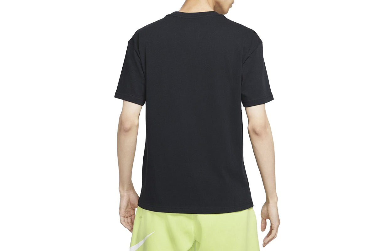 Nike Sportswear Pocket Logo Printing Sports Round Neck Short Sleeve Black DJ1344-010