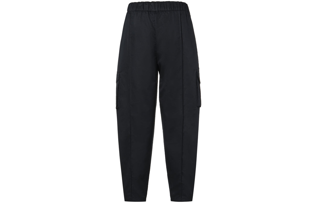 (WMNS) Nike Logo Solid Color Woven Sports Pants/Trousers/Joggers Autumn Black DD5984-010