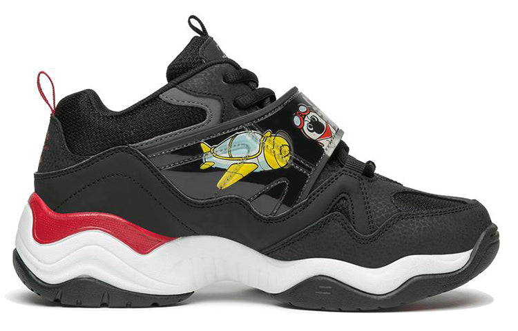 (WMNS) Skechers D'Lites Train Low-Top Running Shoes Black/Red 66666276-BKRD