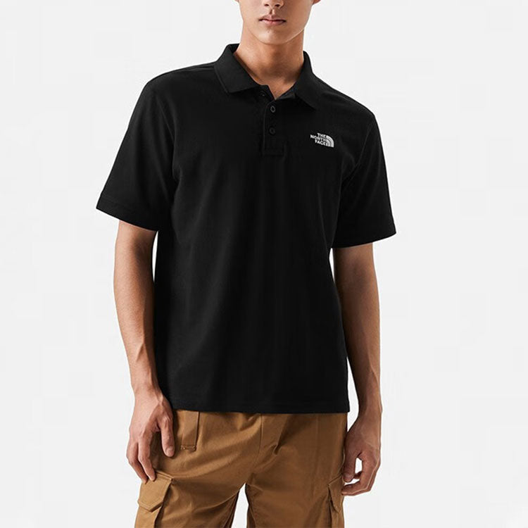 THE NORTH FACE Tonal Logo Pique Polo Shirt 'Black' NFOA7WE8-JK3