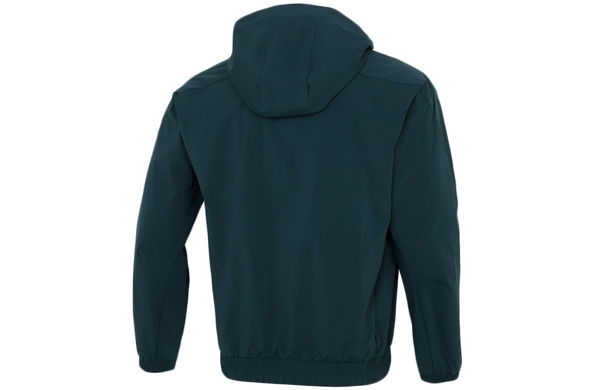 adidas Athleisure Casual Sports hooded Woven Jacket Malachite Green H38401