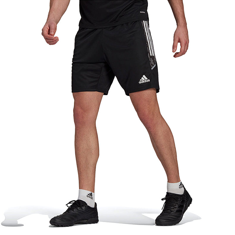 adidas Con21 Tr Sho Side Splicing Soccer/Football Training Running Sports Shorts Black GE5419