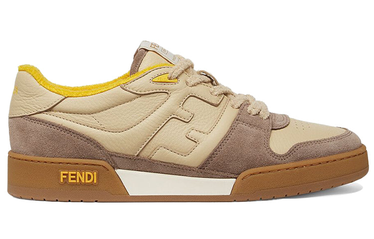 (WMNS) FENDI Match Low Top Suede 'Yellow Beige' 8E8252AHH2F1FHU