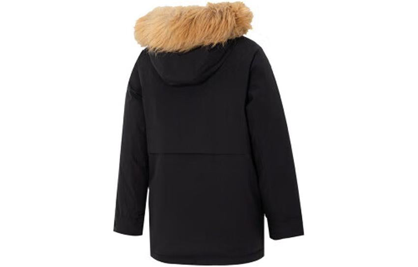 (WMNS) New Balance Winter Long Down Parka Jacket 'Black Brown' AWJ34305-BK