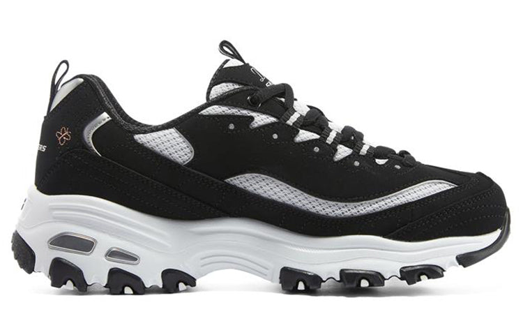 (WMNS) Skechers D'Lites 1.0 'Black White' 896155-BKW