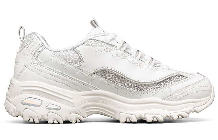 (WMNS) Skechers D Lites 1.0 Running Shoes White 149250-WHT