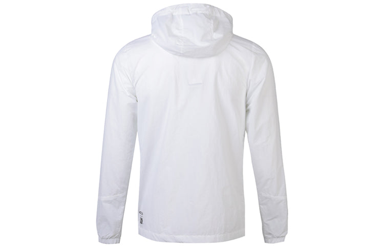 adidas neo M Sw Wb logo Printing Cozy Casual Sports Hooded Jacket White DW8174