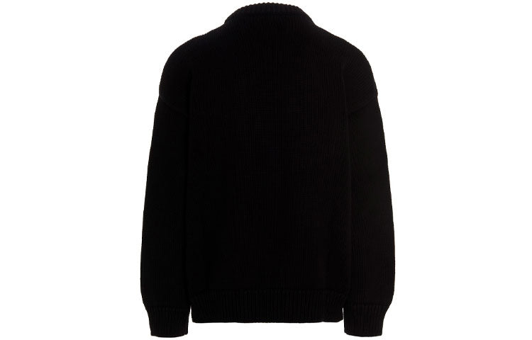 Balenciaga BB Laurel Crown Logo Crewneck Knitted Sweater 'Black' 664369T32111000