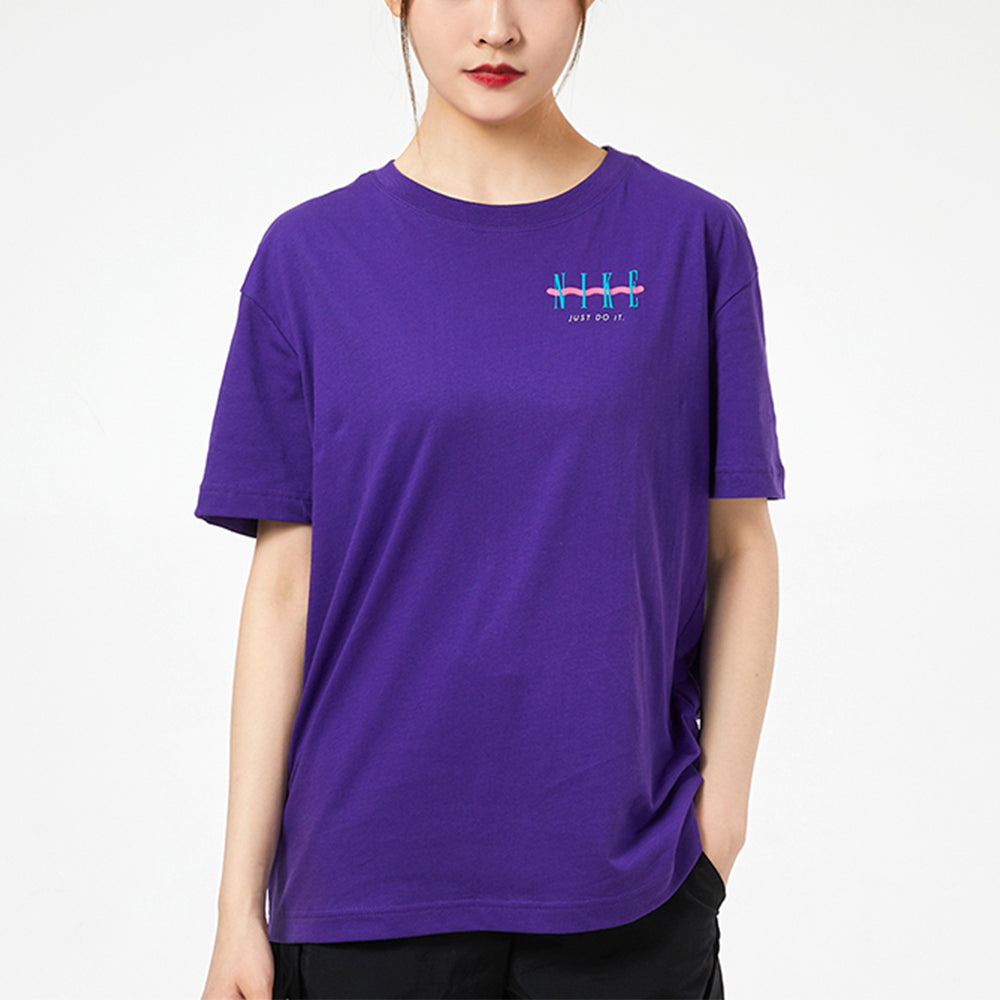 (WMNS) Nike Nsw Tee Boy Vintage Sports Gym Training Breathable Short Sleeve Purple DD1480-547