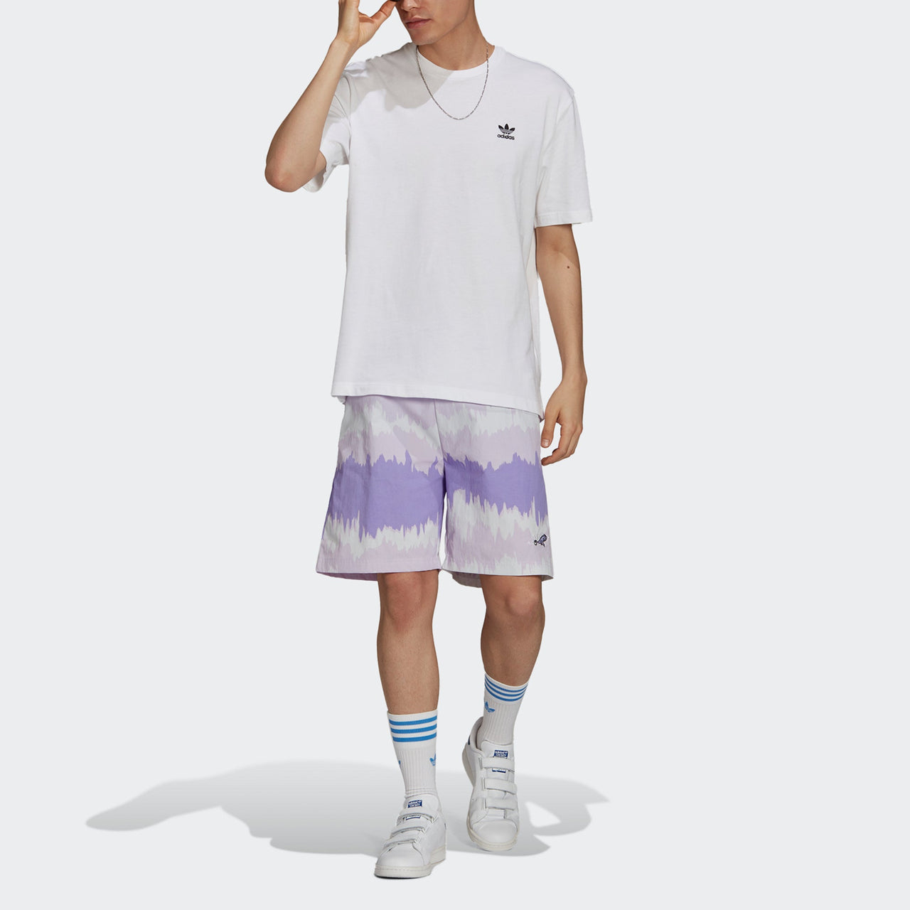 adidas originals Adv Aop Shorts Woven Contrasting Colors Sports Purple GN2346