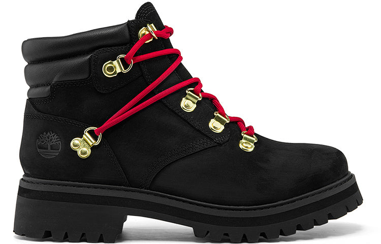 (WMNS) Timberland Holiday Luxe Waterproof Boot 'Black Nubuck Red' A2JVDW