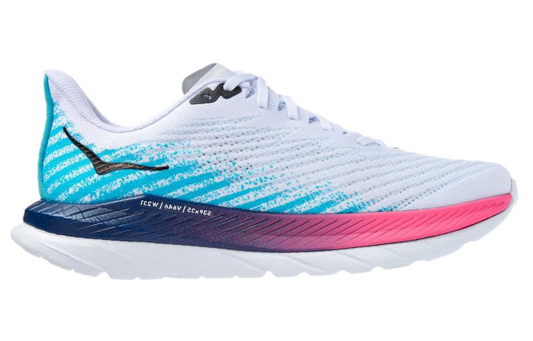 (WMNS) HOKA ONE ONE Mach 5 'White Scuba Blue' 1127894-WSBB