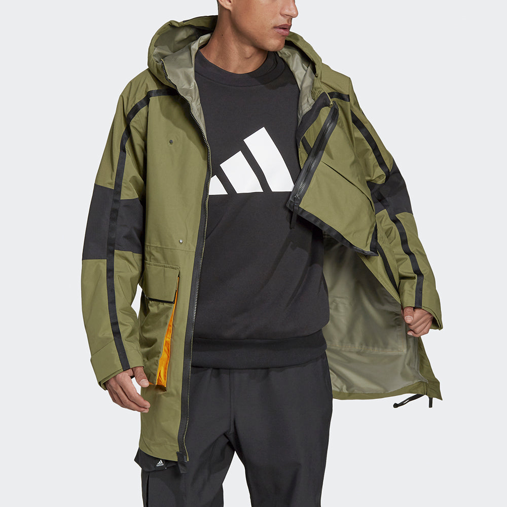 adidas Xploric RAIN.RDY Parka 'Olive Green Black' GQ2399