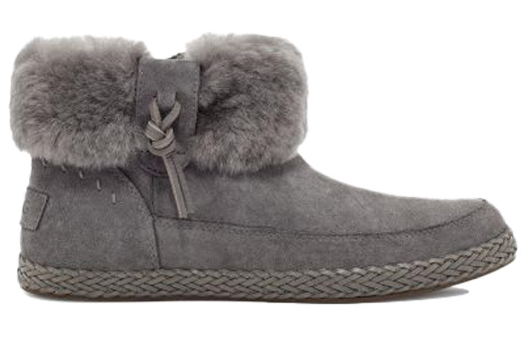 (WMNS) UGG Elowen Fleece Lined Snow Boots Gray 1113593-CHRC