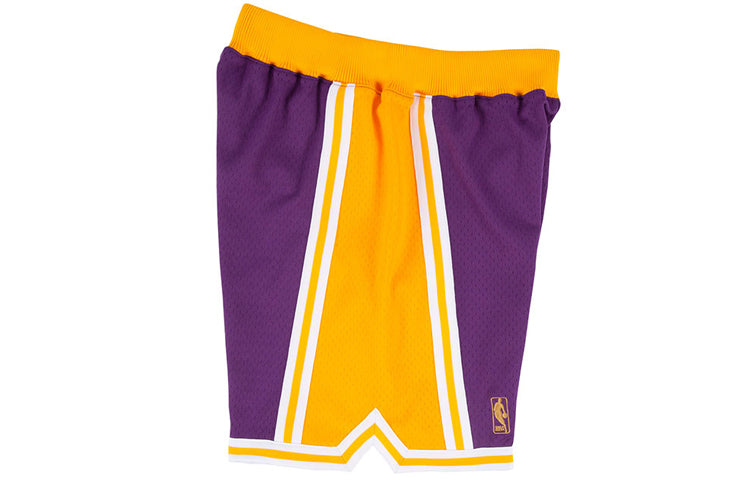 NBA Authentic Shorts Los Angeles Lakers Road 1996-97 'Purple Yellow' ASHRGS18122-LALPURP96