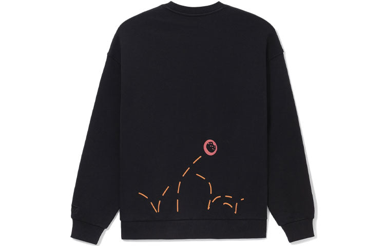 Li-Ning x Disney Crossover Series Cartoon Alphabet Printing Pullover 'Black' AWDS547-1
