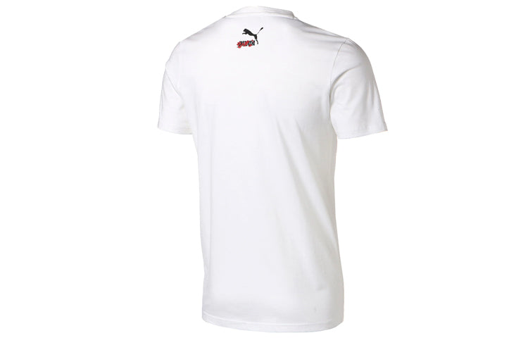 PUMA Sakura Pack Graphic Crew T-Shirt 'White Black Red' 596036-02