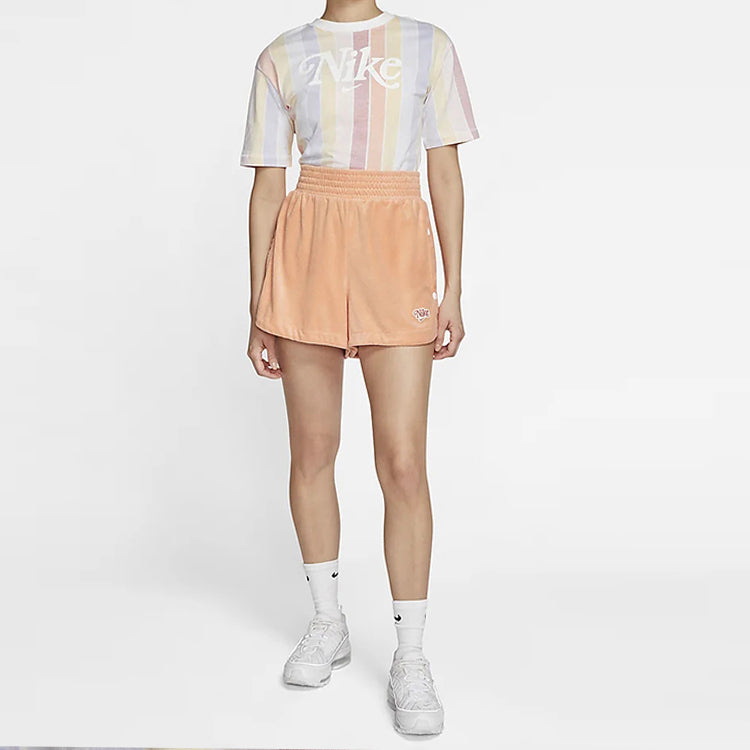 (WMNS) Nike SPORTSWEAR Colorblock Short Sleeve Stripe Colorblock Multi-color CJ2503-100