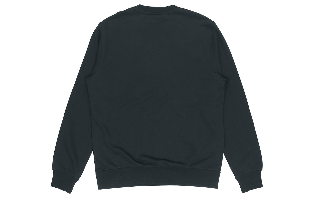 Men's Converse Casual Sports Logo Round Neck Pullover Dark Black 10020345-A01