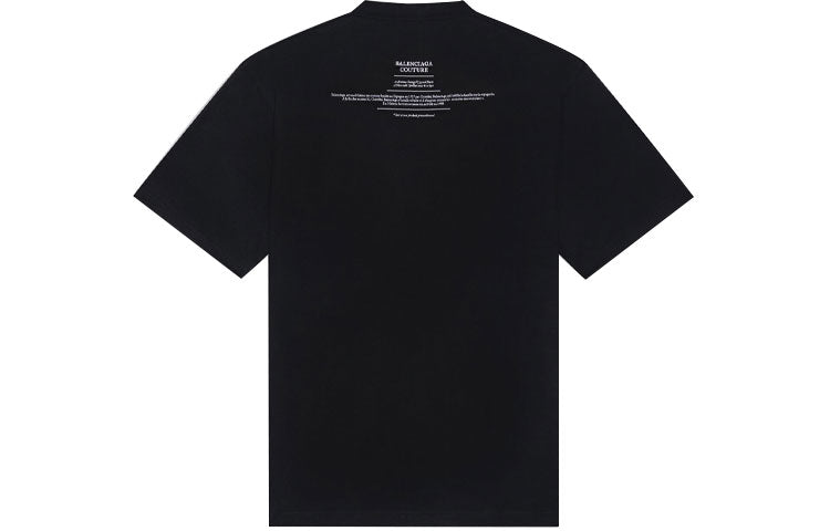 Balenciaga FW21 Knit Loose Short Sleeve Black 651795TJV900107