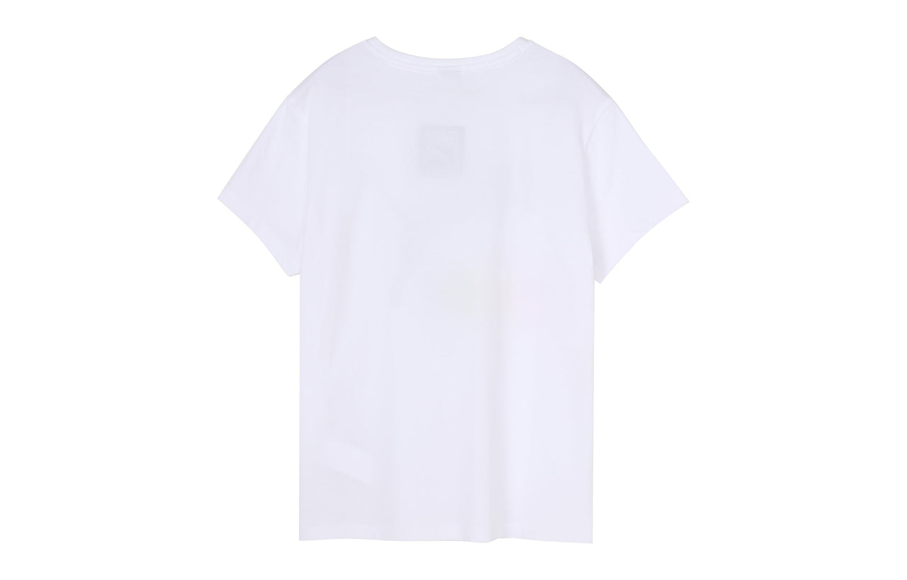(WMNS) PUMA Classics Logo Tee Large Logo Round Neck White 596512-92