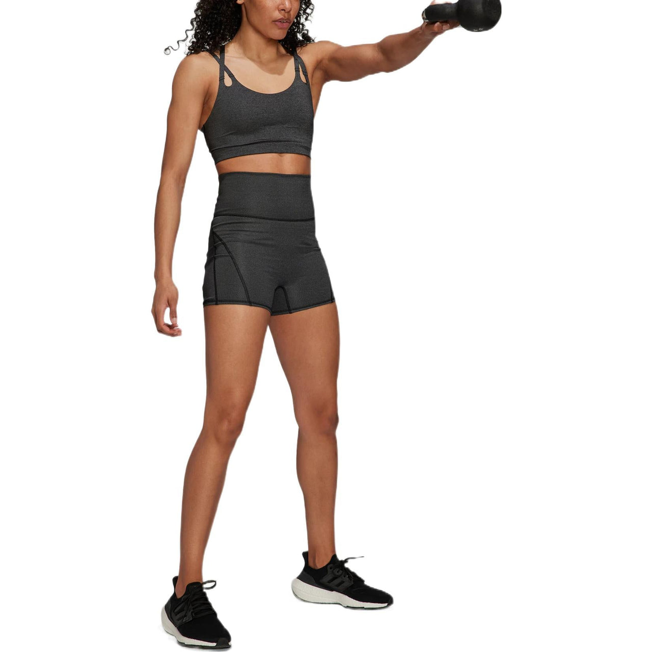 (WMNS) adidas Yoga Lux Fire Super High-Waisted Shorts 'Black' HS8810