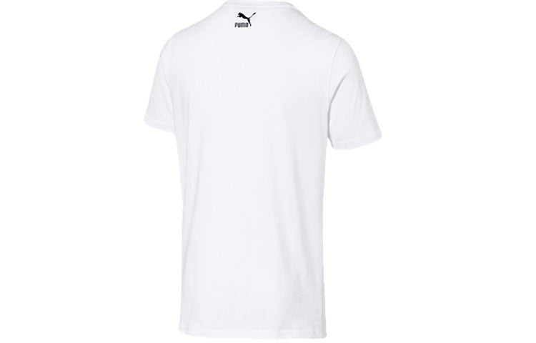 PUMA logo Printing Short Sleeve White 596037-02