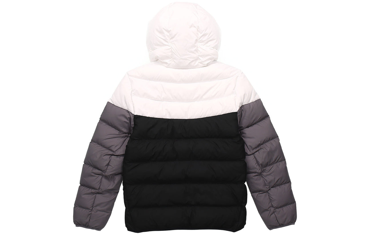 Nike Sportswear NSW Down Fill Colorblock Casual Sports Hooded Jacket Down Jacket Black White CU0226-100