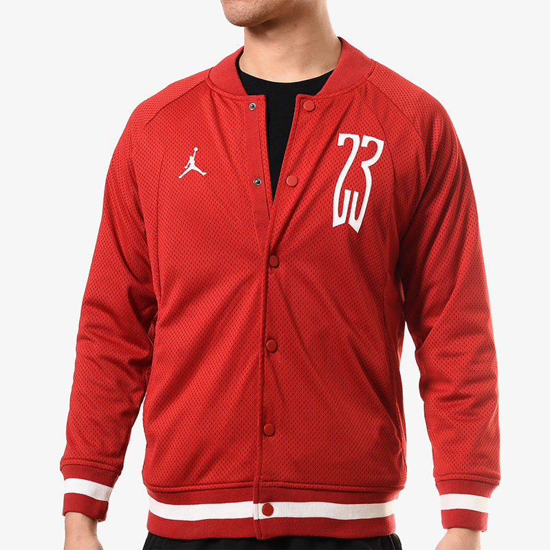 Air Jordan 14 Retro Last Shot Mesh Bomber Jacket 'Red White' AQ0617-687