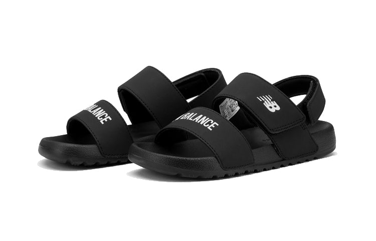 (PS) New Balance Nclay Series Velcro Minimalistic Casual Soft Sole Black Sandals 'Black White' YTNCLAYB