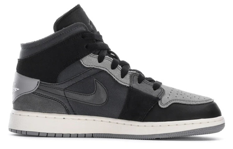 (GS) Air Jordan 1 Mid SE Craft 'Inside Out - Black' DV0438-001