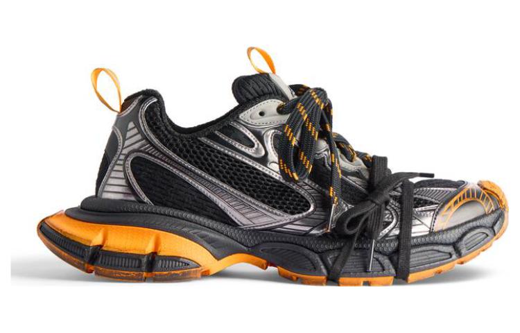 Balenciaga 3XL Sneakers 'Black Orange Grey Mesh and Polyurethane' 734734W3XL31178