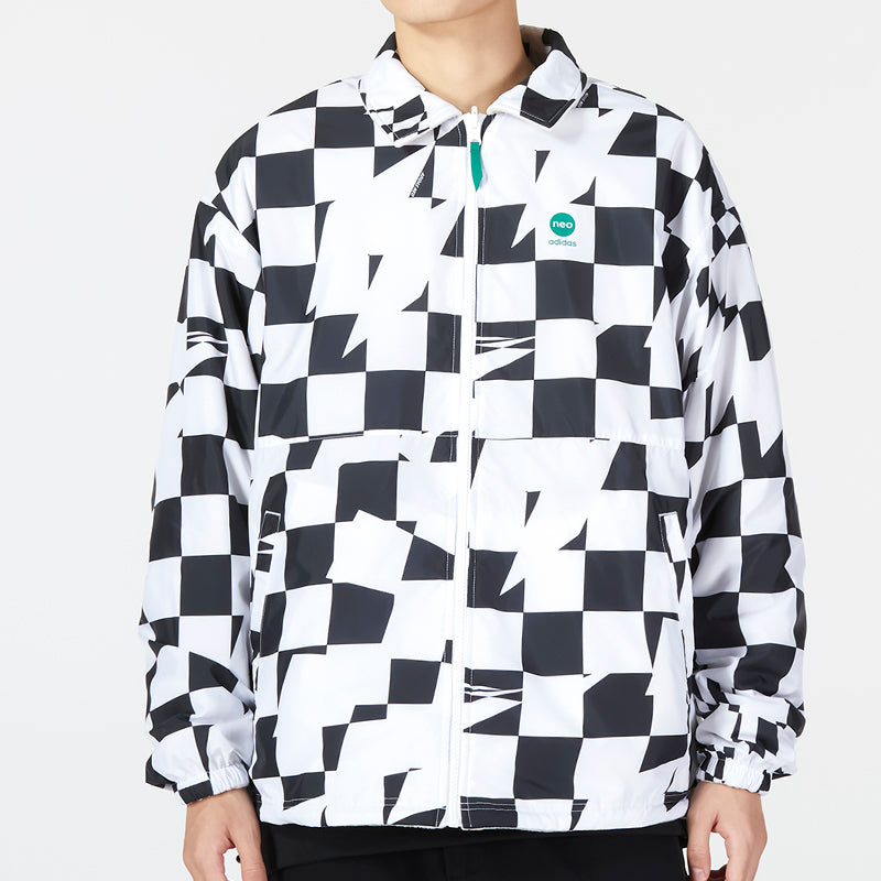adidas NEO U Vbe Rev Jacket 'White Black' HU1111