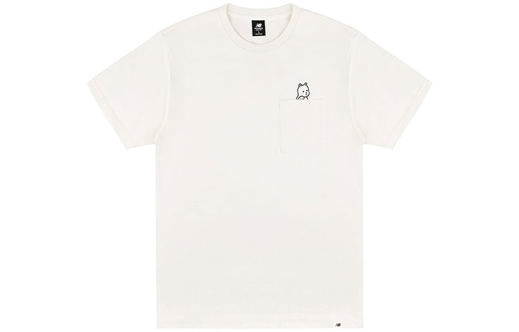 New Balance x Noritake Crossover Funny Pattern Sports Round Neck Short Sleeve Unisex White AMT12347-RSI