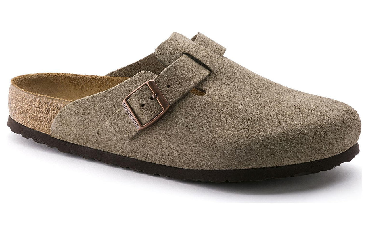 Birkenstock Boston Soft Footbed Suede Narrow 'Taupe' 0560773