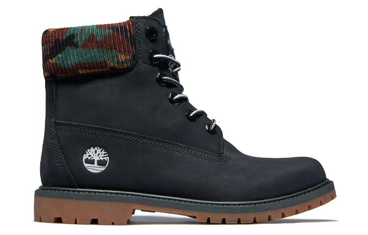 (WMNS) Timberland Heritage 6 Inch Waterproof Boots 'Black Nubuck with Camo' A2M7T001