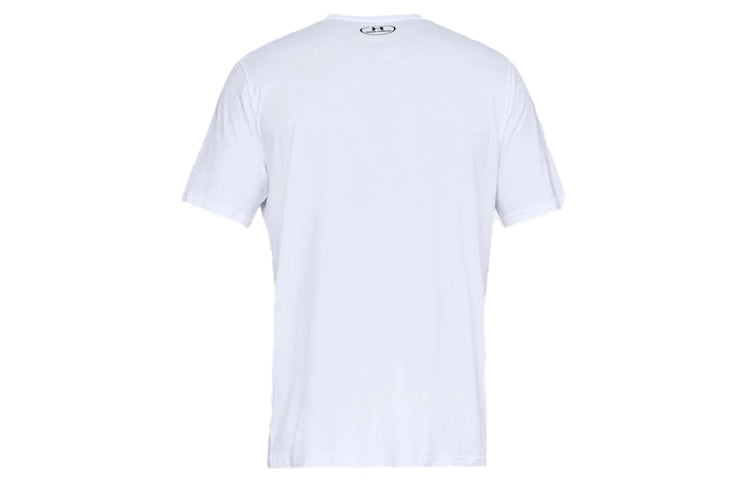 Under Armour UA Sportstyler Logo Training Sports Short Sleeve Couple Style White 1326799-100