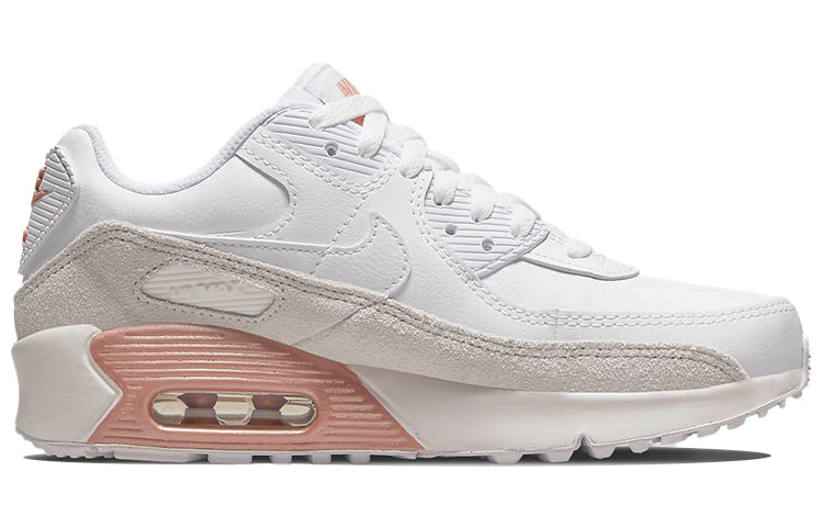 (GS) Nike Air Max 90 Leather 'White Metallic Red Bronze' CD6864-117