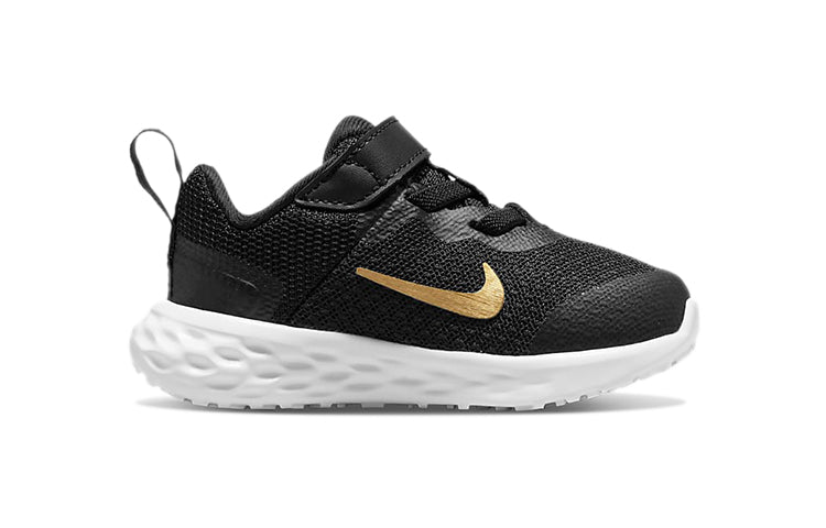 (TD) Nike Revolution 6 Low-Top Running Shoes Black/Gold DD1094-002