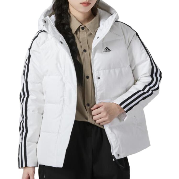 (WMNS) adidas Three Stripes Puffer Down Jackets 'White' IT8721