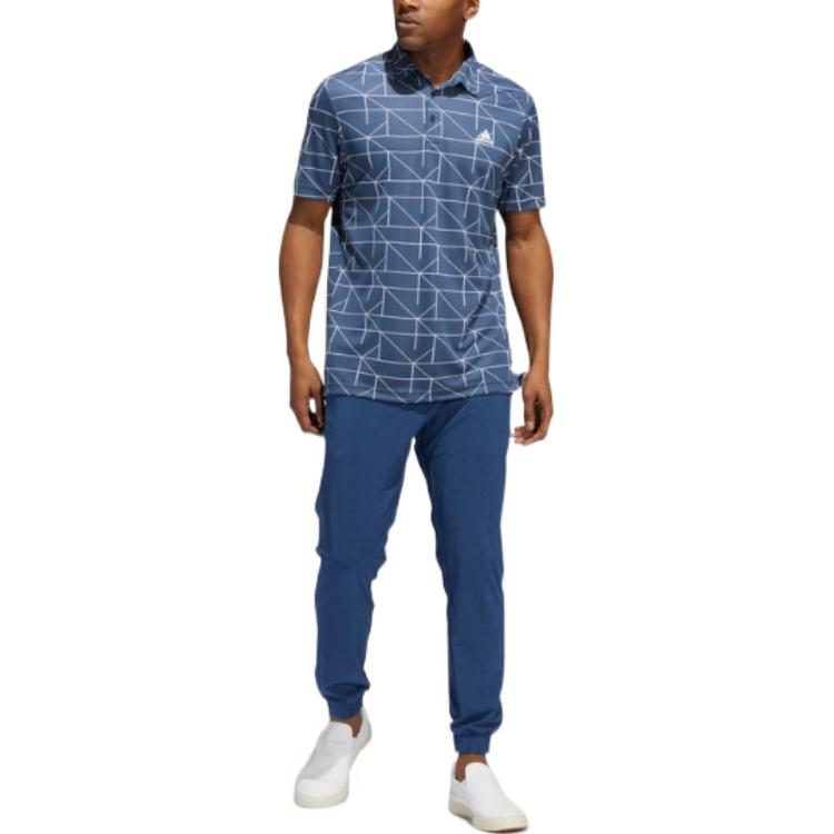 Men's adidas Solid Color Slim Fit Bundle Feet Athleisure Casual Sports Pants Blue HG3670