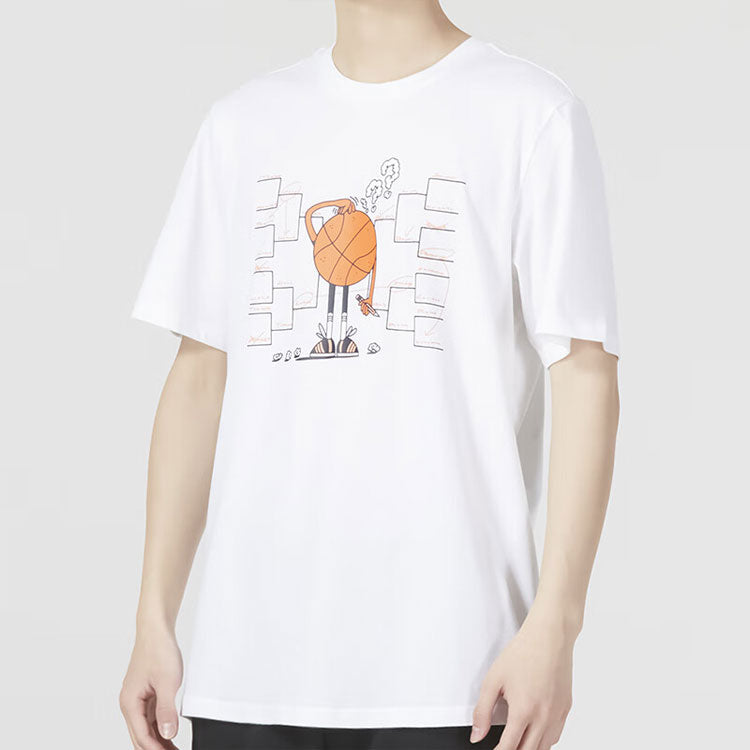 adidas Lil Stripe Bracket Graphic Short Sleeve Basketball T-shirt 'White' IC1870