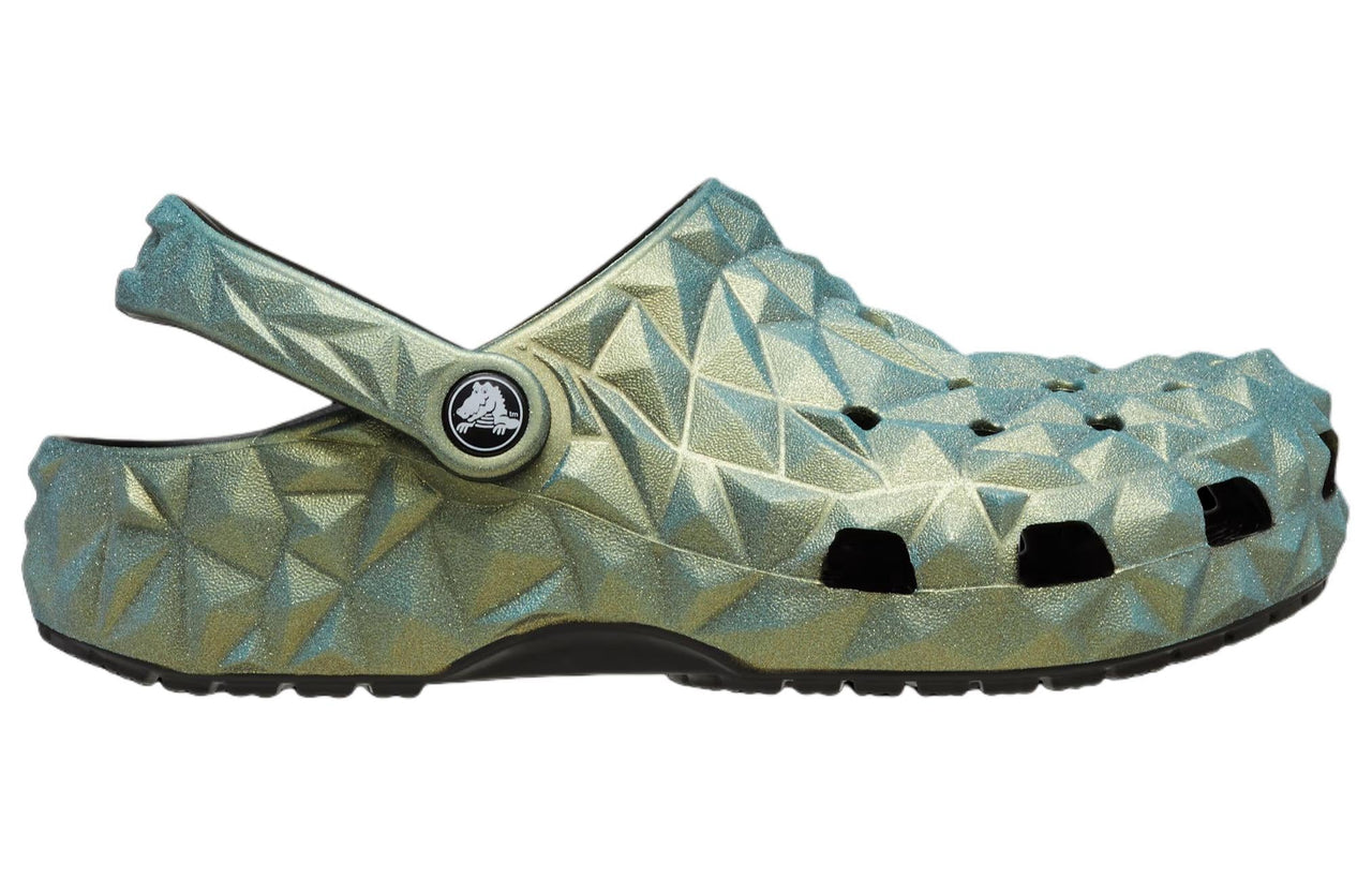 Crocs Classic Iridescent Geometric Clog 'Green' 209841-001