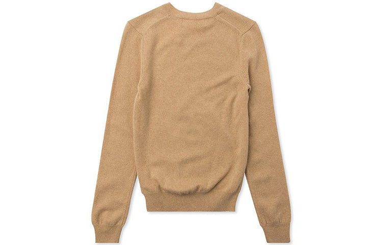 (WMNS) COMME des GARCONS PLAY V-Neck Pullover Black Heart 'Beige' AZ-N017-051-3