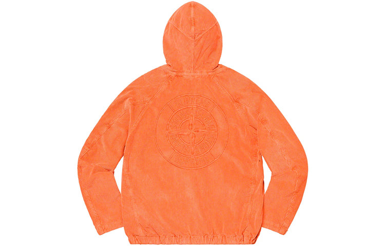 Supreme x Stone Island Corduroy Jacket 'Orange Black' SUP-FW20-296